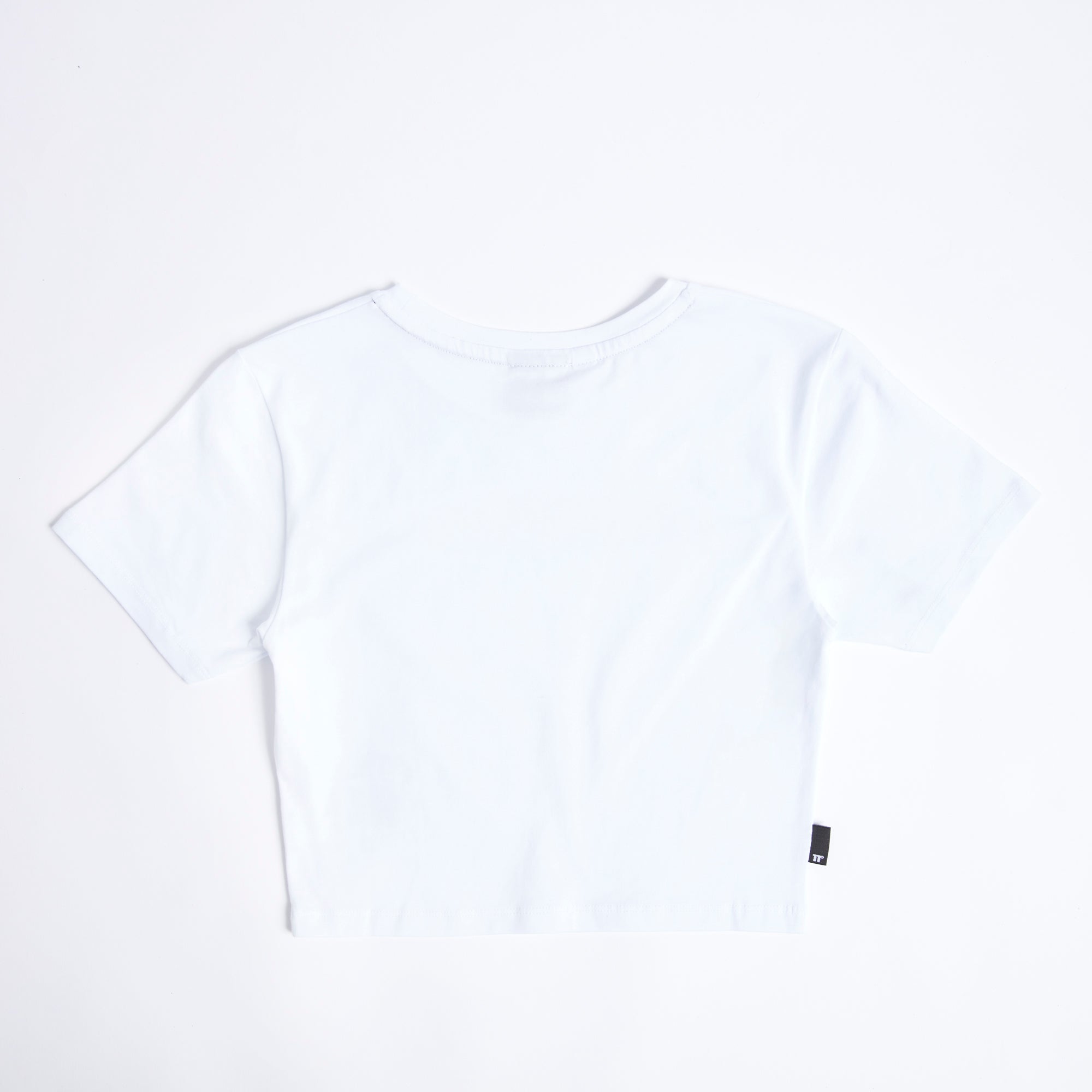 Ladies Misfit Cut Out Crop Top White